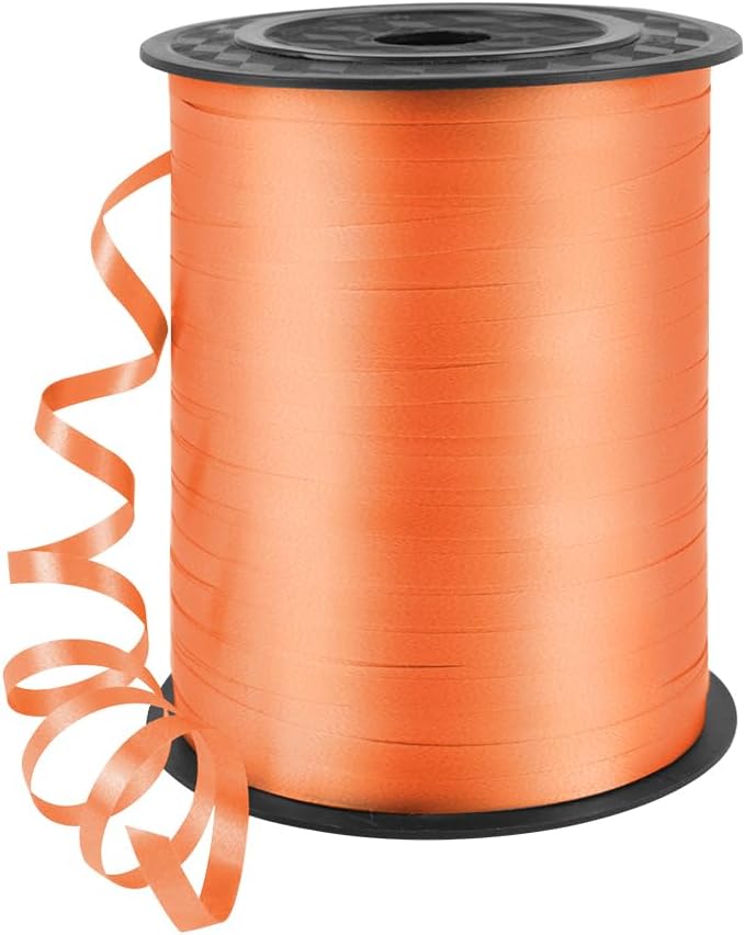 HimBen 500 Yards Curling Ribbon for Gift Wrapping, 3/16" Balloon String for Christmas Valentine Birthday Wedding Party Festival Decoration, Crafts, Flower Bouquet(Solid Orange) - Image 1